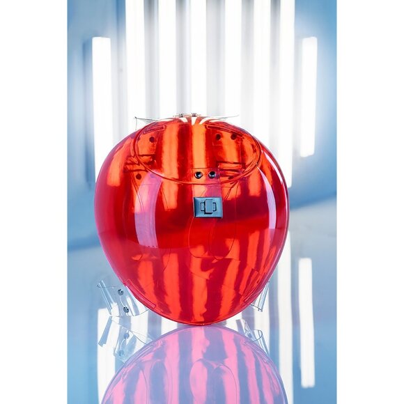 Ilanio Red Light Orbis Backpack Futuristic Future Acrylic Plastic Bubble Unisex